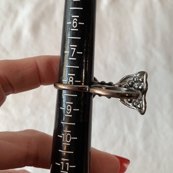 💐5/25 double ring large size bow gothic rhinestone steam punk - Picture 6 of 8